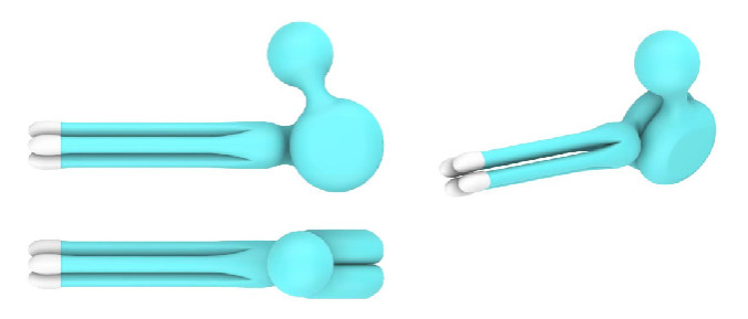 Ultra Quiet Detachable 2-In-1 Vibrator G Spot Vibrator With 4 Bendable Sticks DF967
