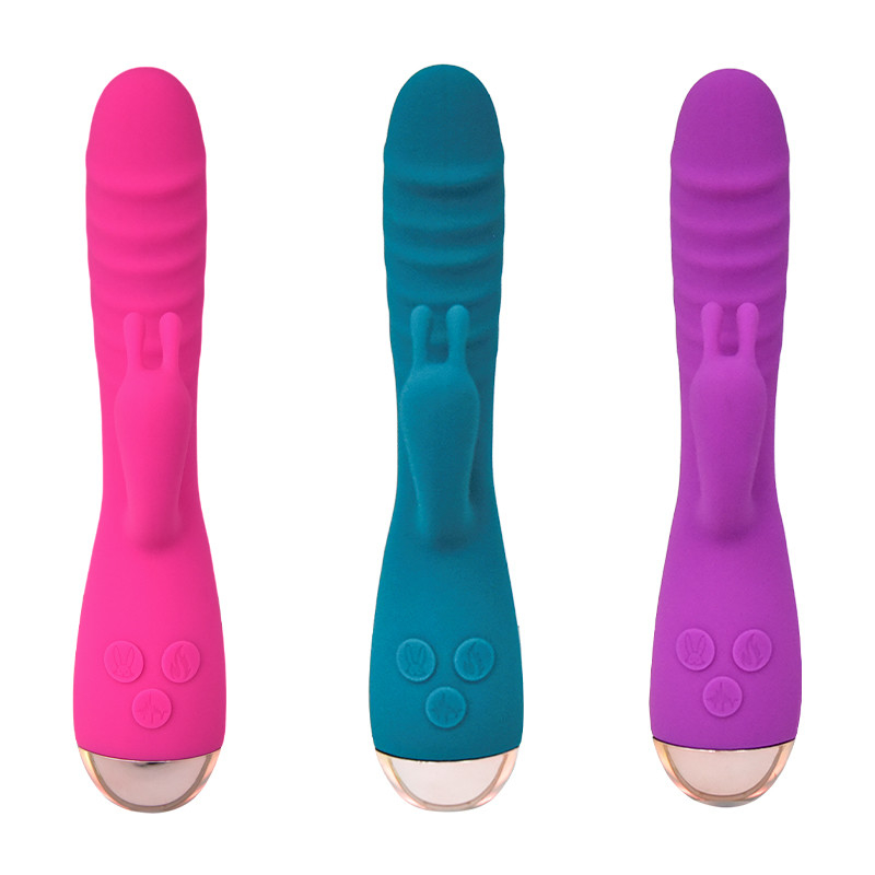 Ultrastrong Heating Rabbit Vibrator Sex Toy IPX6 Waterproof Rabbit Vibrator DF235