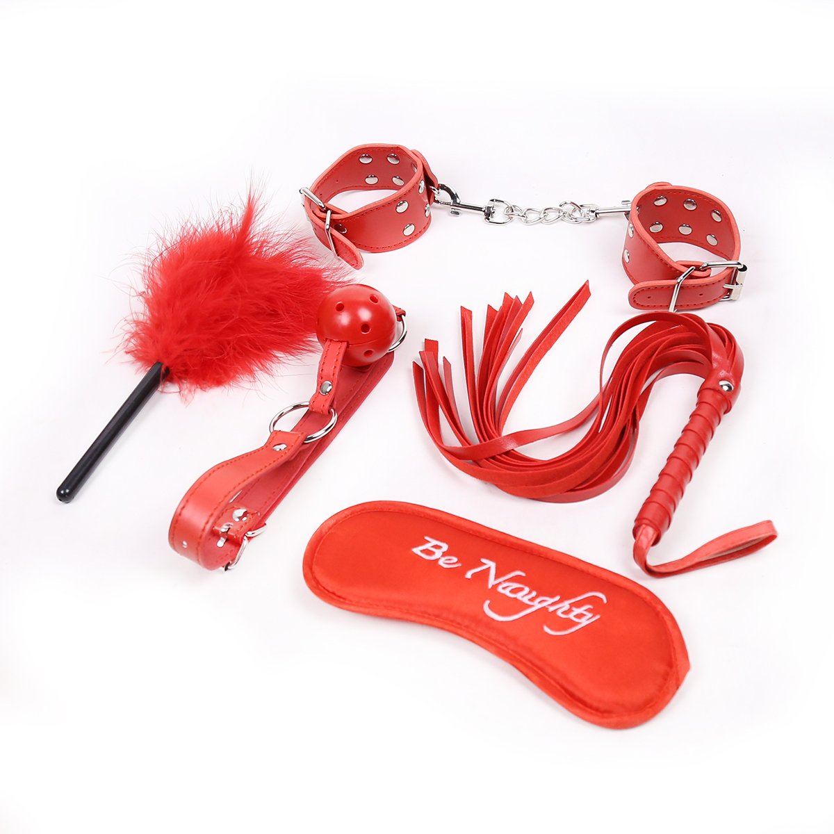 07.05.0006-Five-piece set of red leather hands